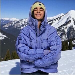 NWT Free People Shirr Enough Backpack Puffer Jacket